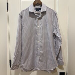 Polo Ralph Lauren White with Purple Checks Button Down